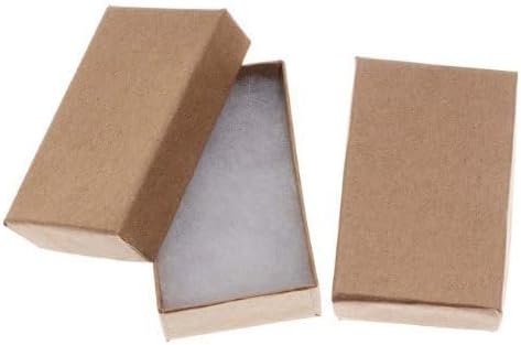 50 Box Assortment of Kraft Color Cotton Filled Jewelry Boxes by Belandaria De...