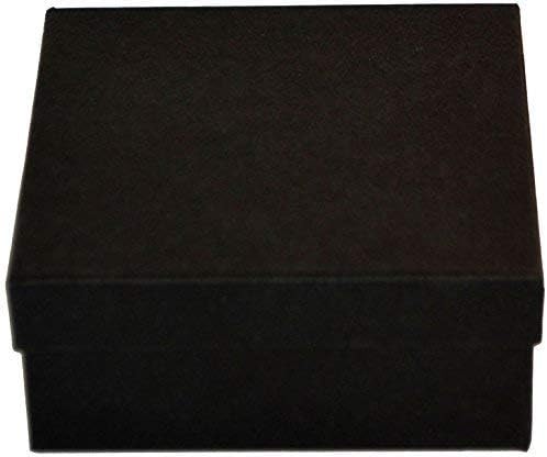 TheDisplayGuys 25 Cardboard Jewelry Gift Boxes with Inserts - Matte Black