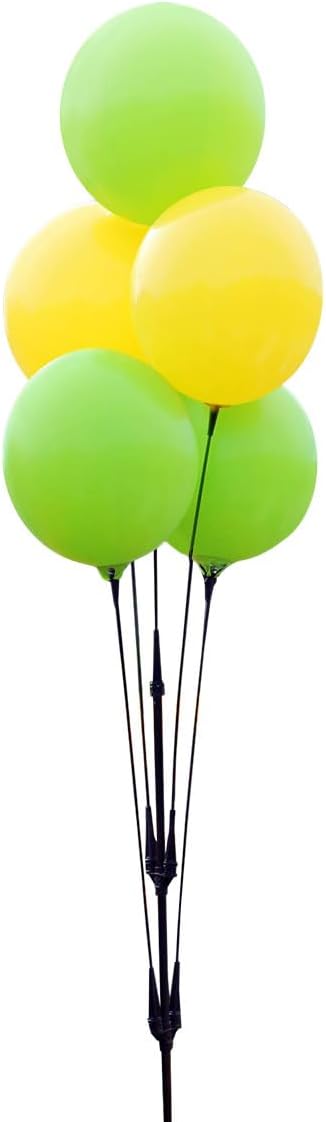 BalloonBobber - Weatherproof Reusable Paneled Balloon Cluster Pole Kit - Heli...