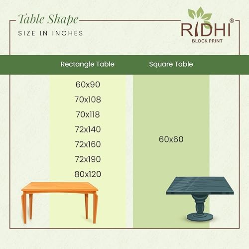 Ridhi Blue Stripe 60x60 Inches Square 100% Cotton Hand Block Print Washable D...