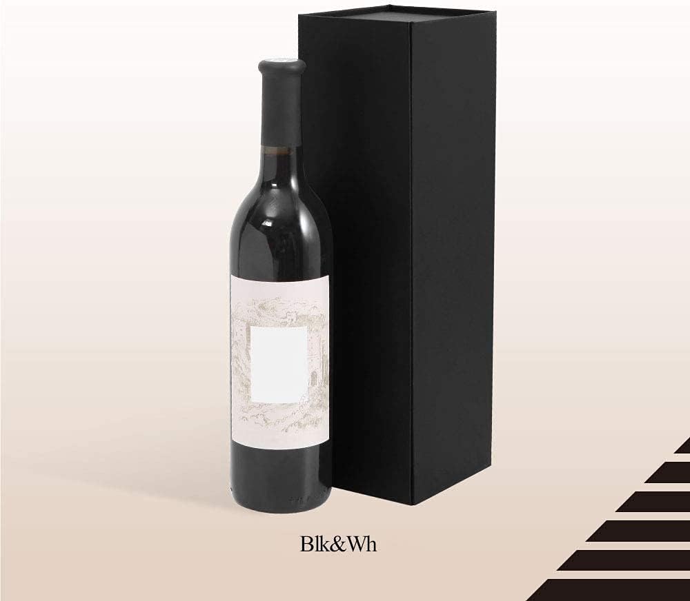 6 Wine Gift Boxes 13.5x4.5x4 Inches for Liquor (Matte Black)