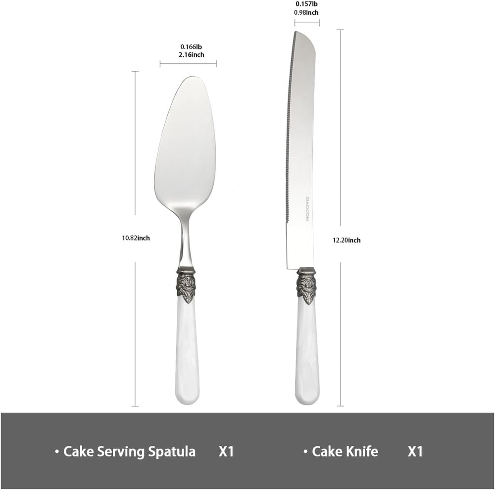 2-piece Cake Knife and Serve Set, Fancy Hand Craft Italian Design, Vintage Pi...