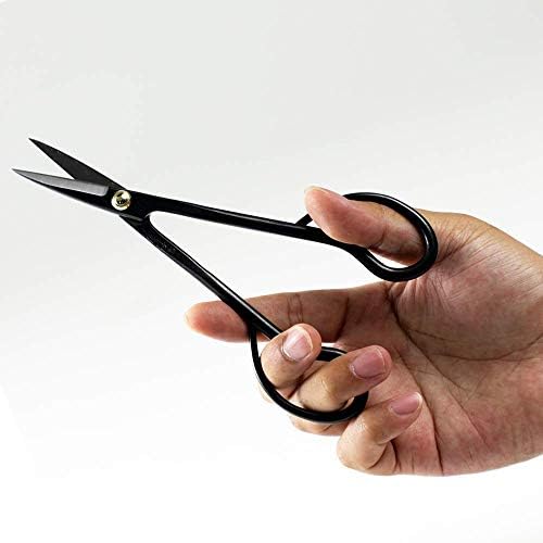 Wazakura Satsuki Bonsai Scissors 7in, Japanese Carbon Steel Pruning Shears