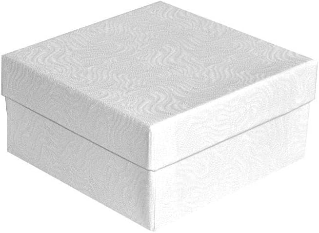 TheDisplayGuys 25 Cardboard Gift Jewelry Boxes w/Paddings #34-3.9x3.9x2
