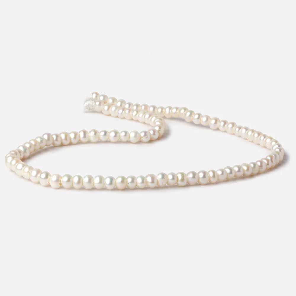 Beads of Cambay 5-6mm Off-White Large Hole Freshwater Pearls, 2.5mm Hole, 90 ...