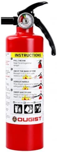 OUGIST ABC Fire Extinguisher, 2.5 lb Dry Chemical, 1A:10B:C Rated Multipurpos...