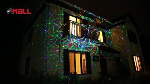 Motion 8 Patterns in 1 Red, Green, and Blue Outdoor Christmas Laser Lights Pr...