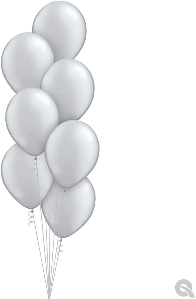 Qualatex 11" Metalic Silver Balloons (100ct) by Pioneer Balloon Company