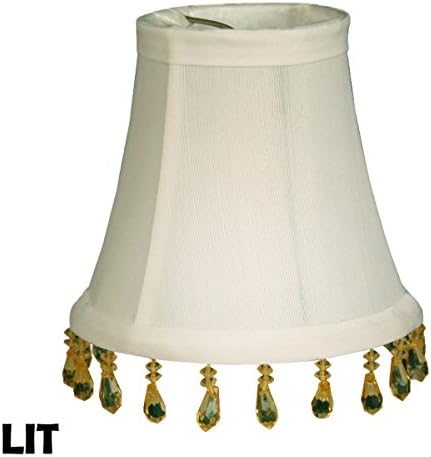Royal Designs, Inc. CS-310B-5WH-6 Beaded Bell Chandelier Shade, 3 x 5 x 4, Wh...