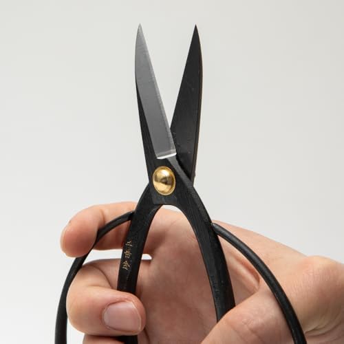 SenkichiKin Bonsai Scissors 7in (180mm) – Made in Japan Pruning Shears, Sharp...