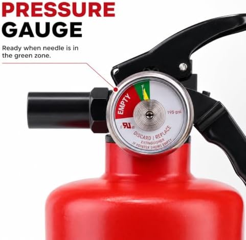 OUGIST ABC Fire Extinguisher, 2.5 lb Dry Chemical, 1A:10B:C Rated Multipurpos...