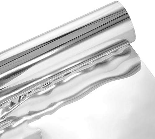 ANMINY Silver Wedding Mirror Aisle Runner, Double Sided, 3.3x65.6Ft