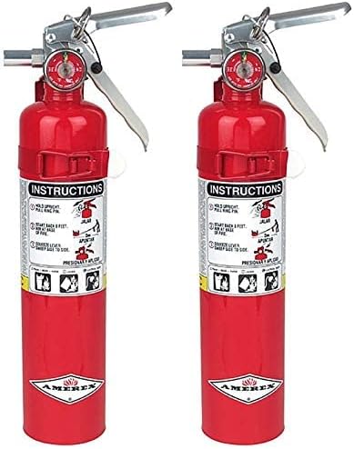 Amerex B417, 2.5 lb. ABC Dry Chemical Class A B C Fire Extinguisher with Wall...
