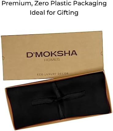 Classic Linen™ by D'Moksha, 100% Pure Linen Black Table Runner 14 x 60 Inch
