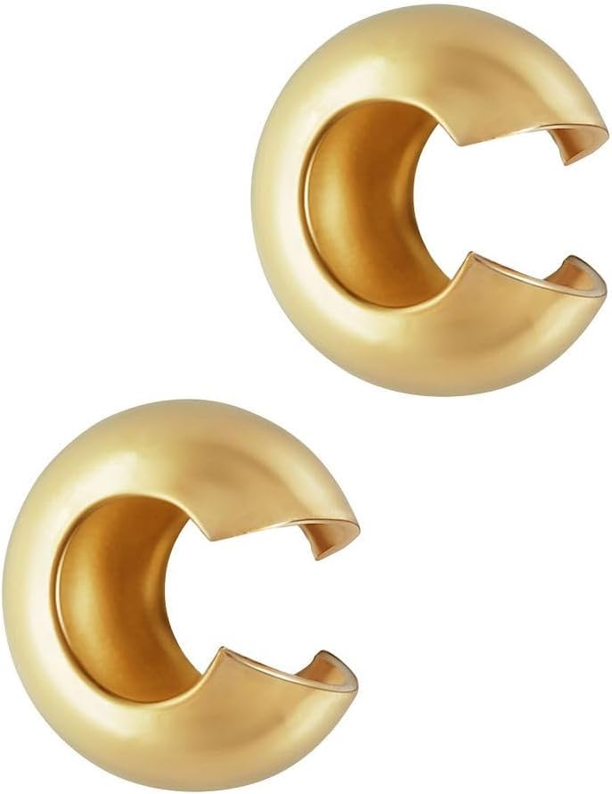 50pcs Adabele Real 1/20 14K Gold Filled Crimp Bead Knot Cover 4mm/0.16 Inch