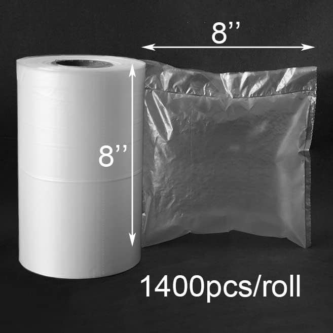 1 Roll 1400 pcs 8"x8" 918ft Air Pillow Bag Film for Air Pillow Bag ...