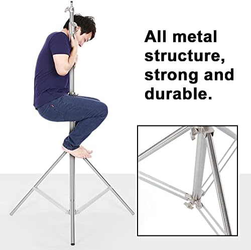 Photo Video Studio Backdrop Stand, 9.19ft Stainless Steel Backdrop Support Sy...