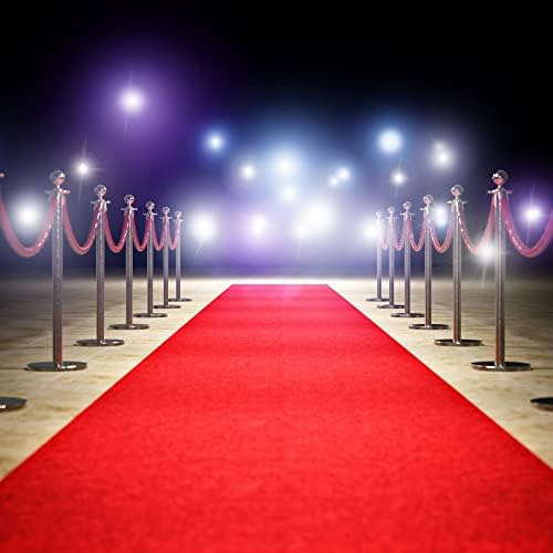 J&A Homes Red Aisle Runner - Professional-Grade Nylon, Includes Tape Doub...