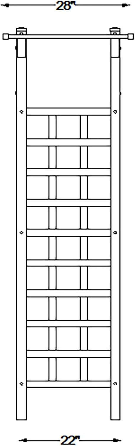 Dura-Trel Providence Arbor 64" x 85" PVC Outdoor Garden Arch Trelli...