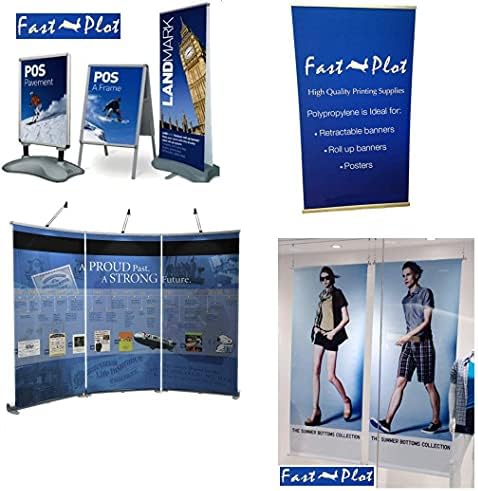 FastPlot Polypropylene Banner 8 mil Waterproof - 36inch x 100ft Roll - 2inch ...