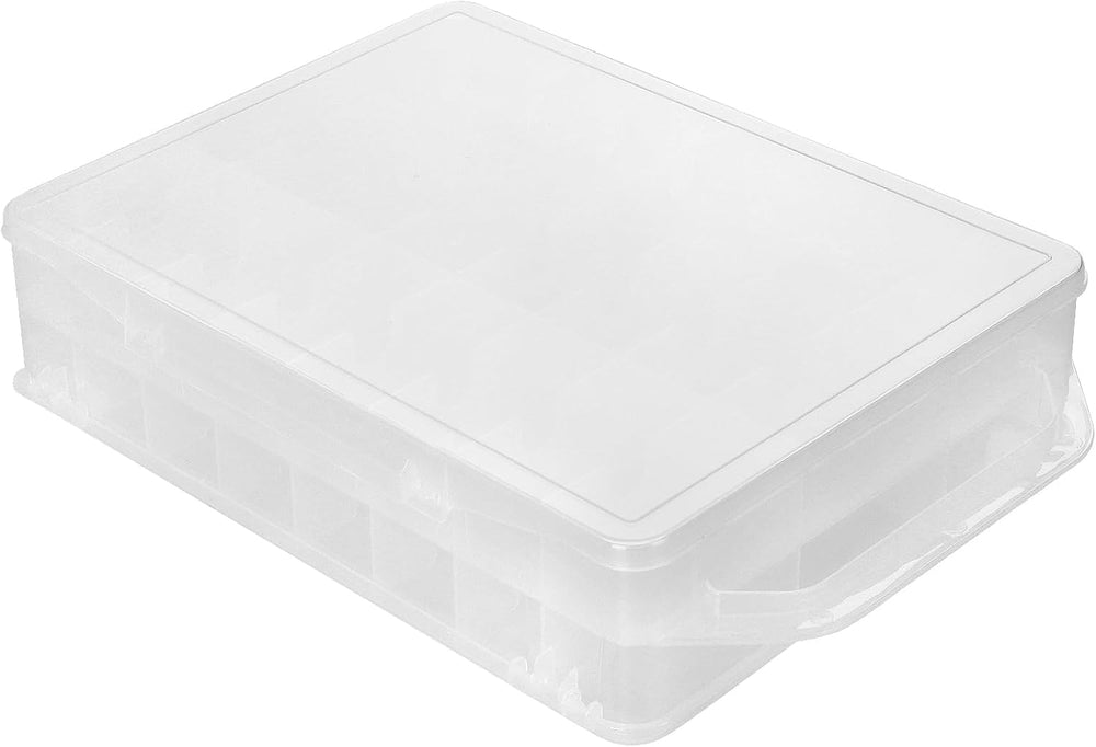 2 PCS 46 Grids Sewing Organizer, Clear Compartment Thread Box Storage, Small ...