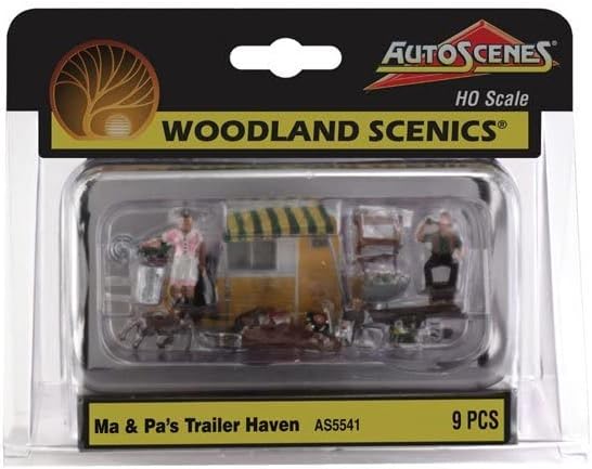 Ma & Pa's Trailer Haven HO Scale Woodland Scenics