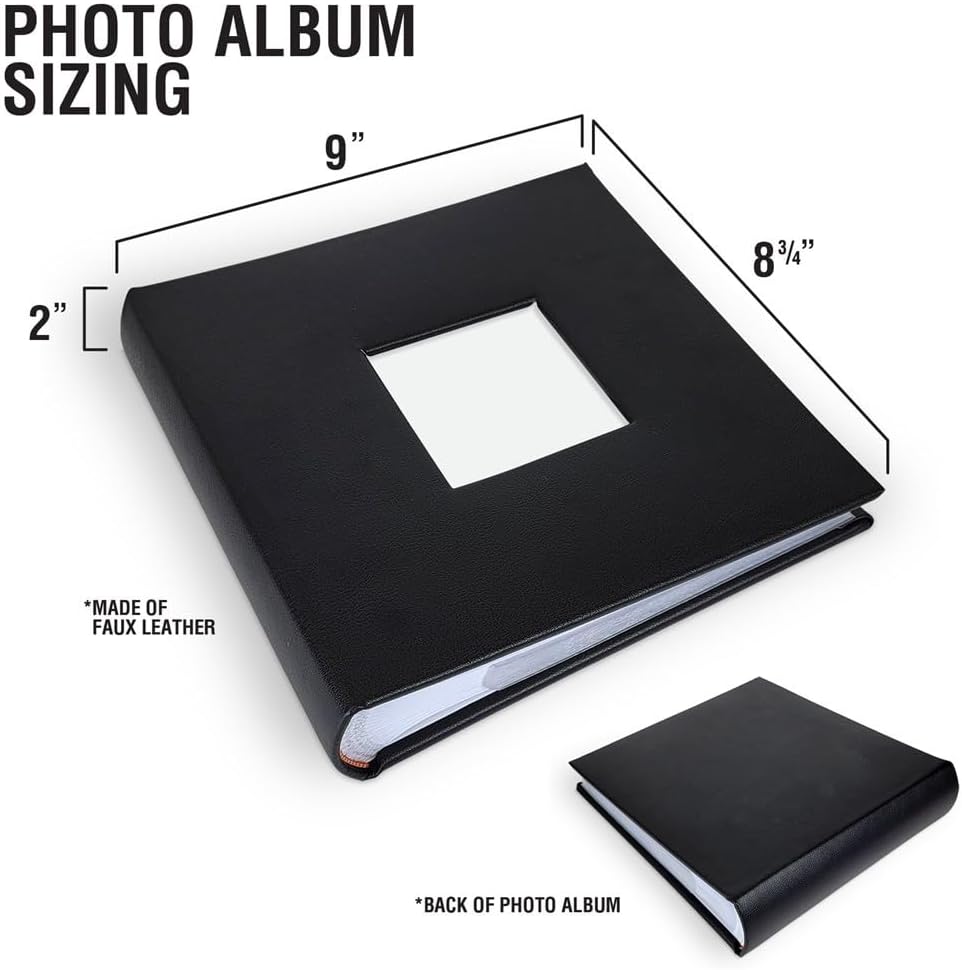 Personalized Wedding Photo Album, Custom Engraved Picture Album, Holds 200 4&...