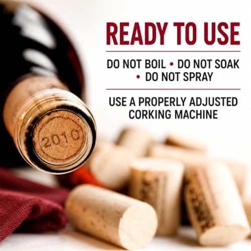 250 Natural Wine Corks #9, 44 x 24 mm, Made in Portugal