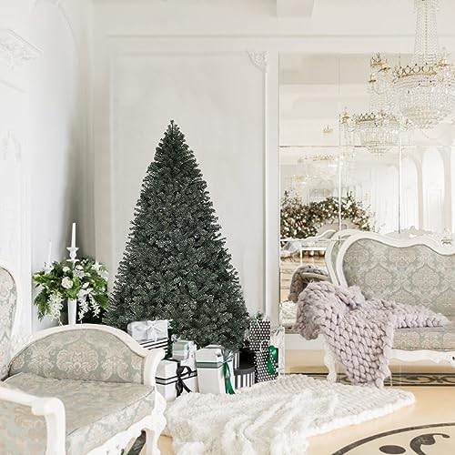 HAPPYGRILL 4.5FT Pre-Lit Artificial Christmas Tree, Auto-Spread Premium Spruc...