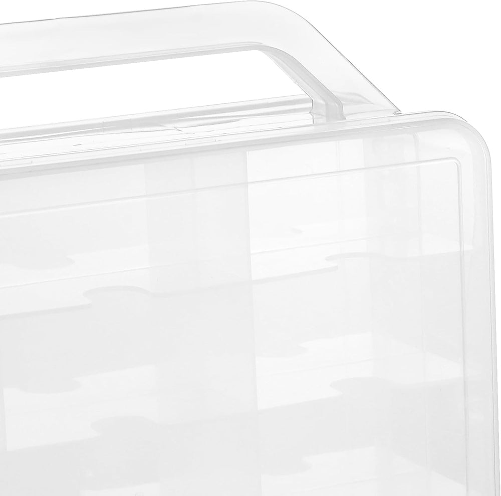 2 PCS 46 Grids Sewing Organizer, Clear Compartment Thread Box Storage, Small ...