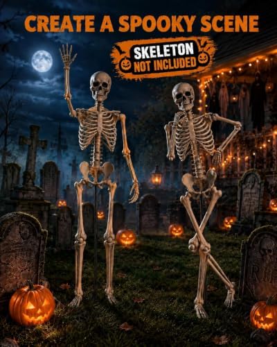 2PCS Skeleton Stand for 5-5.6 FT Giant Skeletons,【Skeleton Not Included】