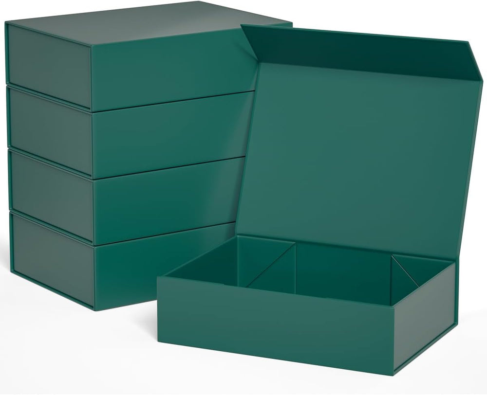 Green Gift Boxes 11.9" x 8.5" x 3.3",Magnetic Closure Gift Box...
