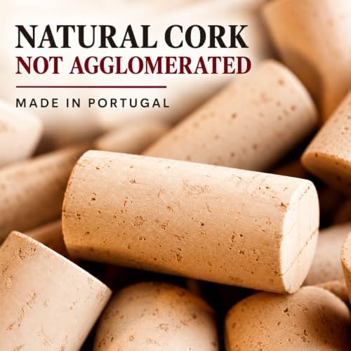 250 Natural Wine Corks #9, 44 x 24 mm, Made in Portugal