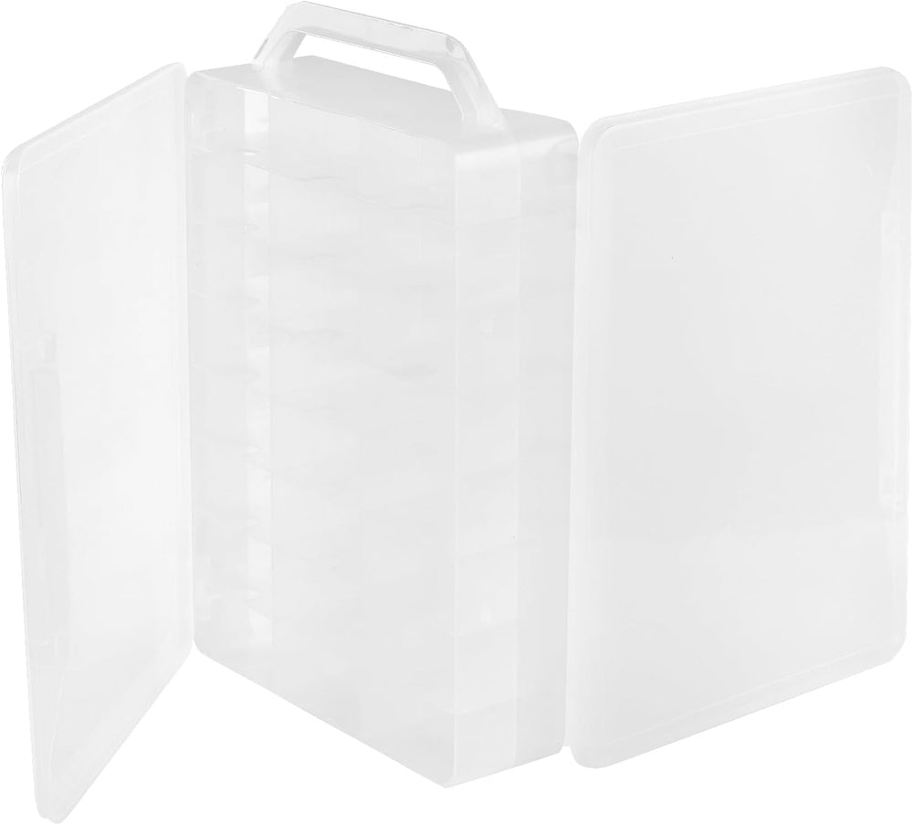 2 PCS 46 Grids Sewing Organizer, Clear Compartment Thread Box Storage, Small ...