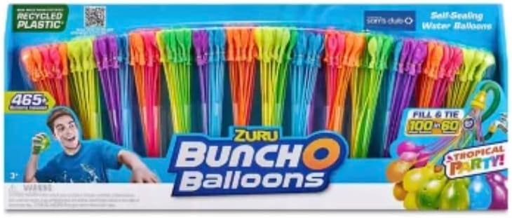 ZURU Bunch O Balloons 465 Rapid-Fill Self-Tying Recyclable Water Balloons (14...