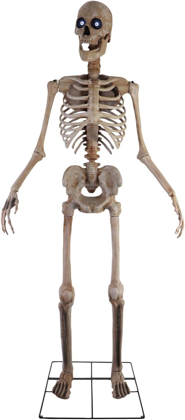 Haunted Hill Farm 8.0-Ft. Motion-Activated Towering Skeleton Animatronic