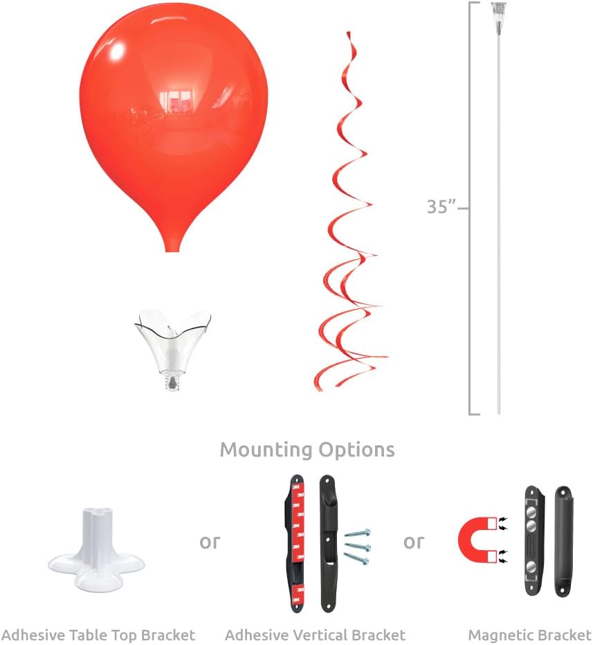 PermaShine - Reusable and Helium Free Balloon Bouquet - Permanent Plastic Ind...
