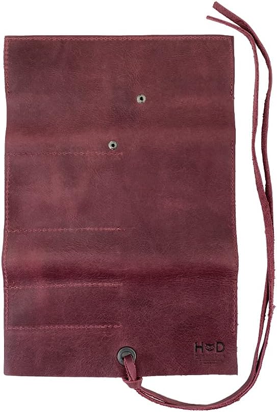 Hide & Drink, Rustic Pencil Roll Pouch, Multi-Purpose Storage Wrap for Sc...
