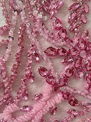 Handmade Rhinestones lace Applique sew on Beads Sequins Trim Patches Accessor...