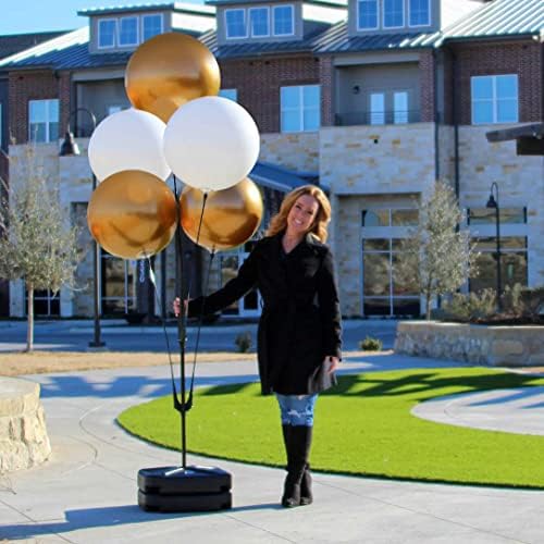Weatherproof Reusable Balloon Cluster Kit – 5 Outdoor Balloons with Stand | D...