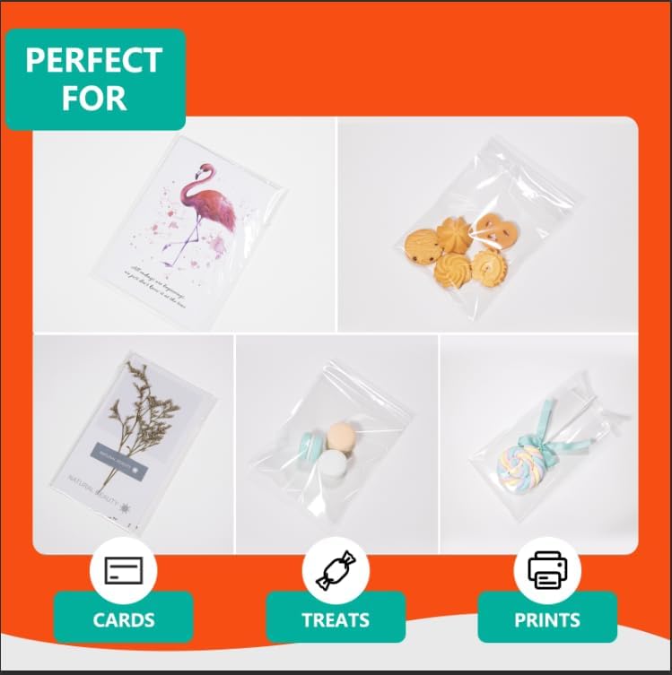 500 Pcs 11" x 14" Clear Cellophane Bags