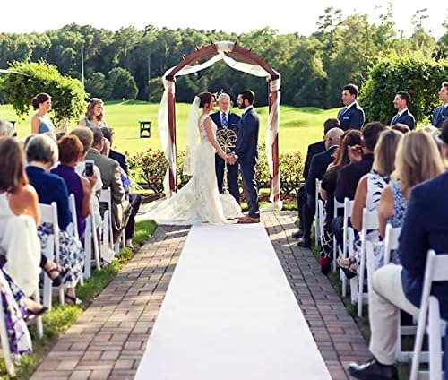 Extra Thick 3.3 x 33 Feet White Carpet Runner for Party Wedding