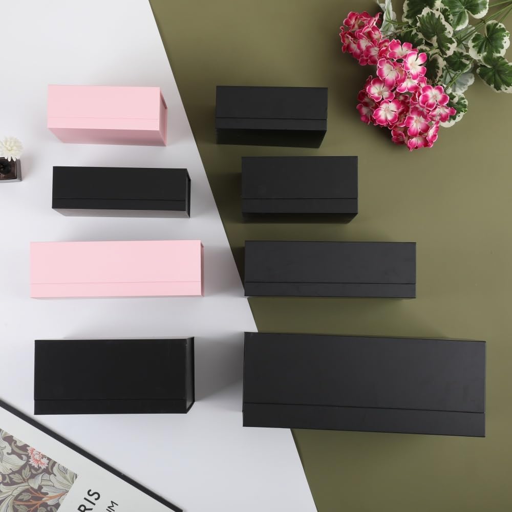 Black Magnetic Gift Box 15 Pack Magnetic Boxes for Gifts, 8X8X4 Inch