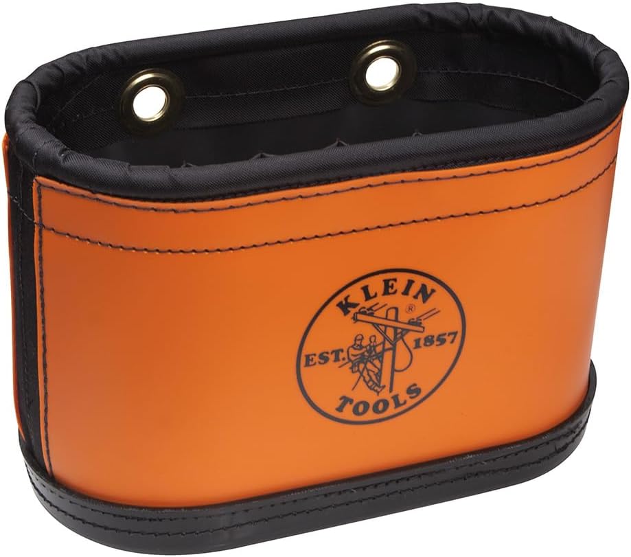 Klein Tools 5144BHB Oval Hard-Body Bucket with Kickstand, 15-Pocket