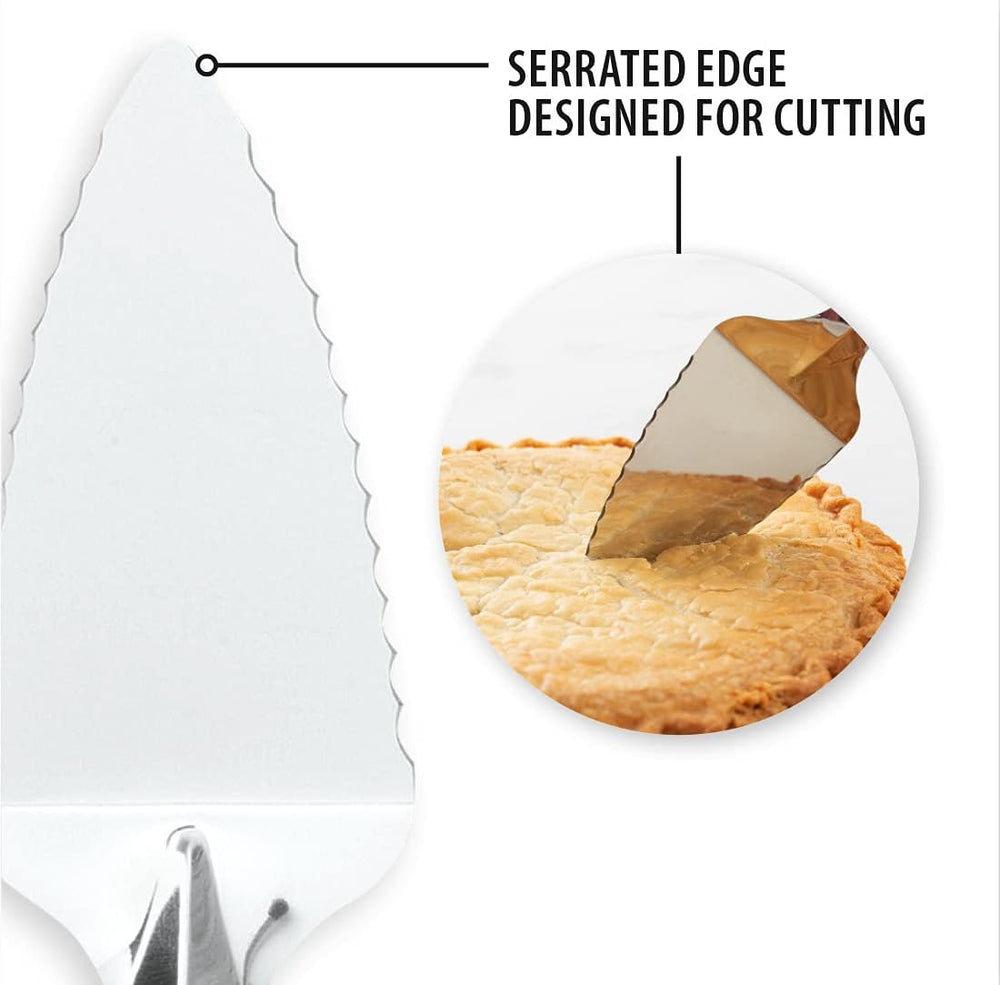 Rada Cutlery Serrated Pie Server (W220), Black, Pack of 2