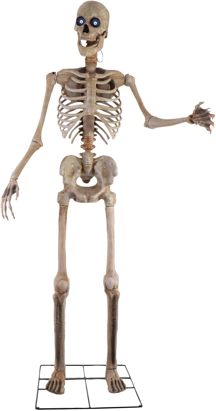 Haunted Hill Farm 8.0-Ft. Motion-Activated Towering Skeleton Animatronic