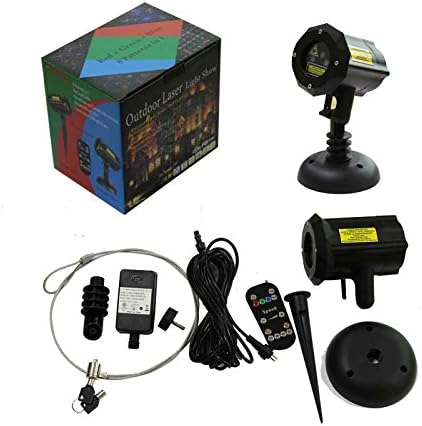 Motion 8 Patterns in 1 Red, Green, and Blue Outdoor Christmas Laser Lights Pr...