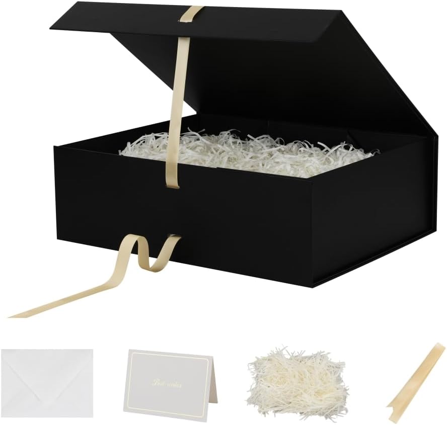 Black Extra Large Gift Box 16.5x13x5.3 In Extra Large Gift Boxes with Lids