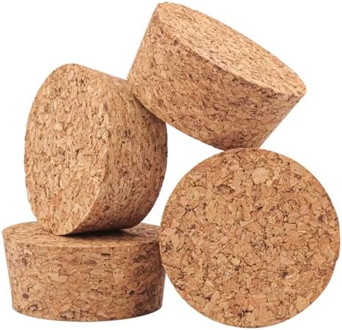 40 Pack 2.1 Inch Wine Bottle Cork Stoppers, Jar Stoppers, Cork Plugs for Bott...