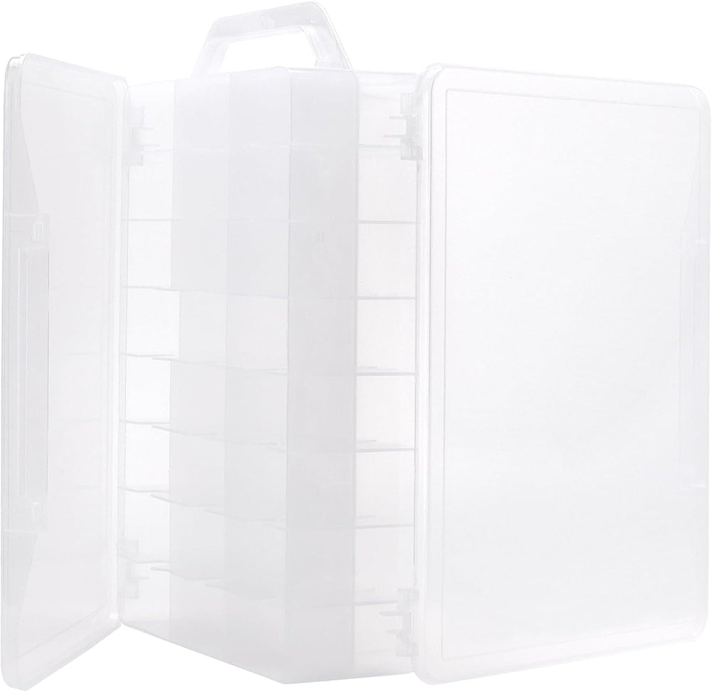 2 PCS 46 Grids Sewing Organizer, Double Sided Thread Box Storage,Small Clear ...